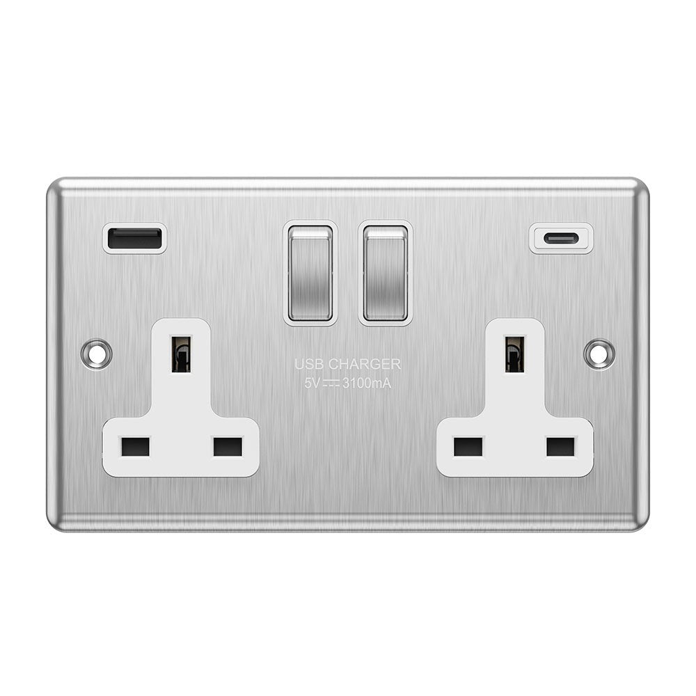 Brushed Steel Electrical Collection
