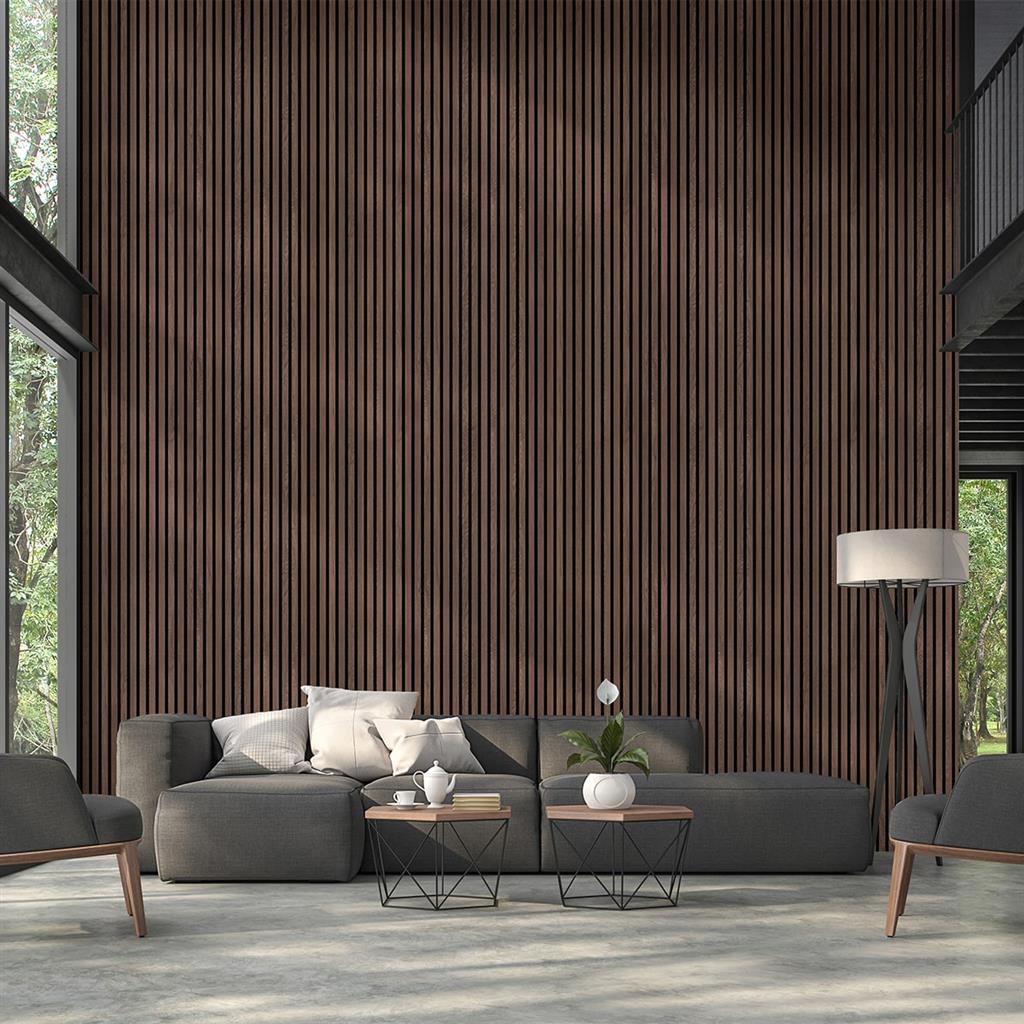 Acoustic Wall Panelling: Smoked Oak