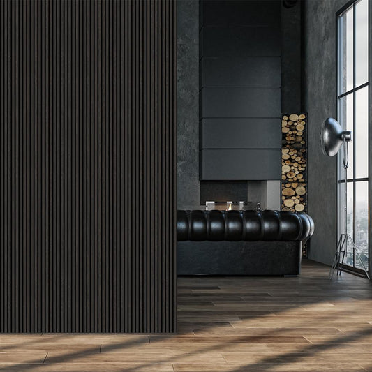 Acoustic Wall Panelling: Black Oak