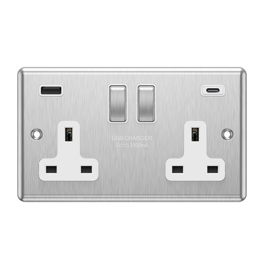 Brushed Steel Electrical Collection
